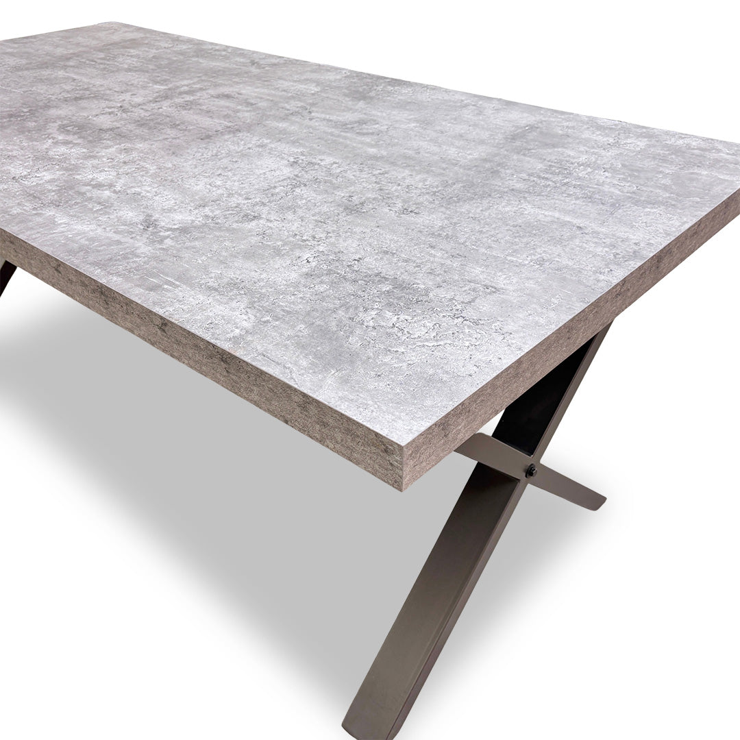‘Brooklyn’ Concrete Effect Large 190cm Dining Table