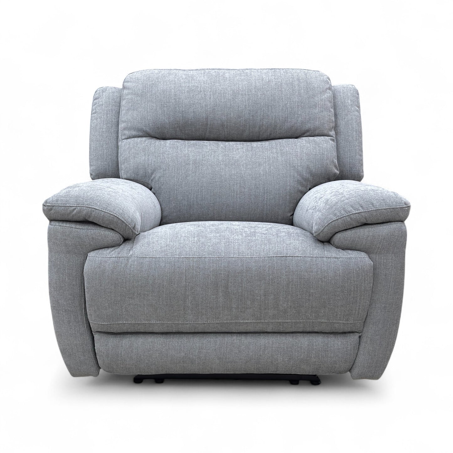 ‘Touch’ Fab-Meo-R27 Pewter Grey Fabric Power Recliner Armchair