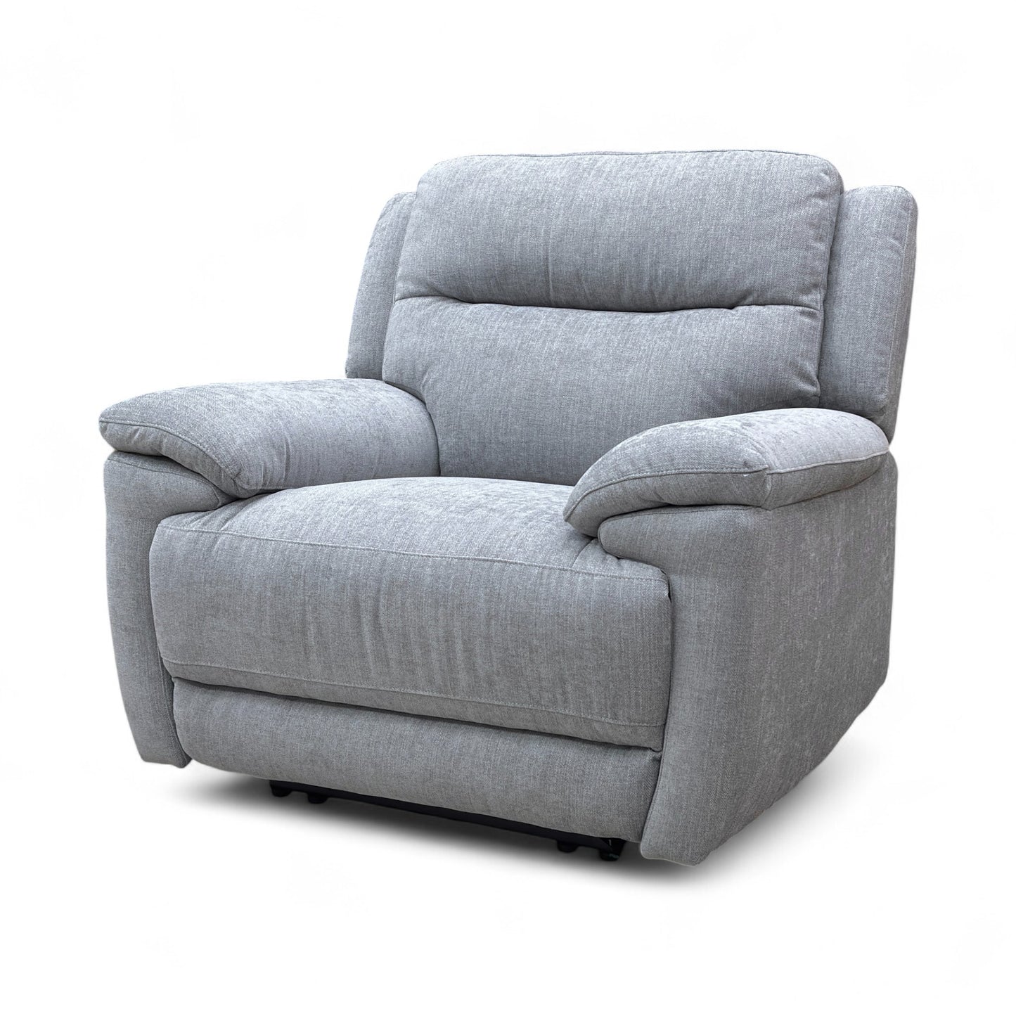 ‘Touch’ Fab-Meo-R27 Pewter Grey Fabric Power Recliner Armchair