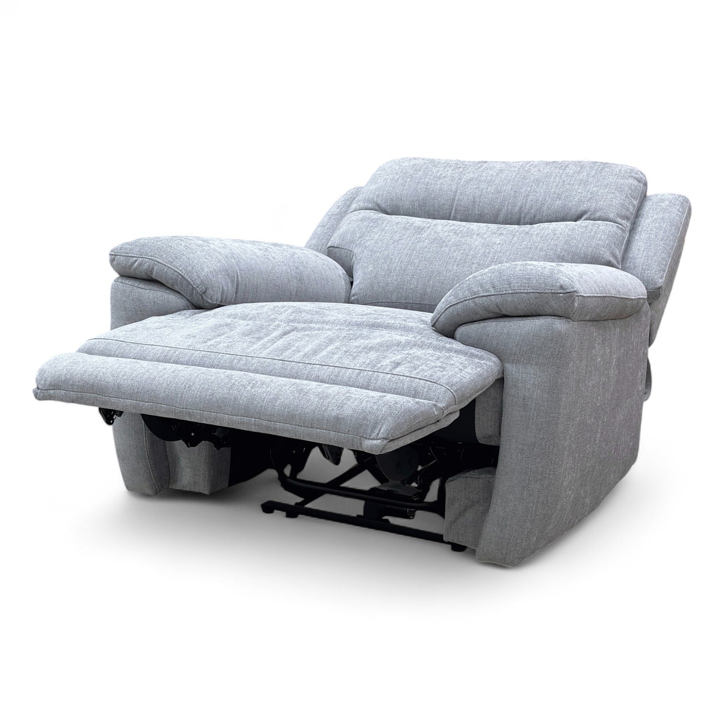 ‘Touch’ Fab-Meo-R27 Pewter Grey Fabric Power Recliner Armchair