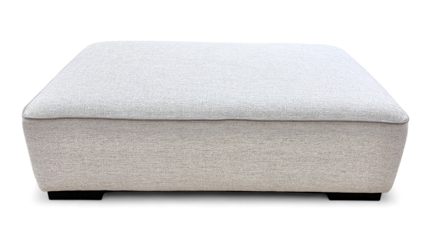 ‘Acston’ Natural Fabric Large Footstool