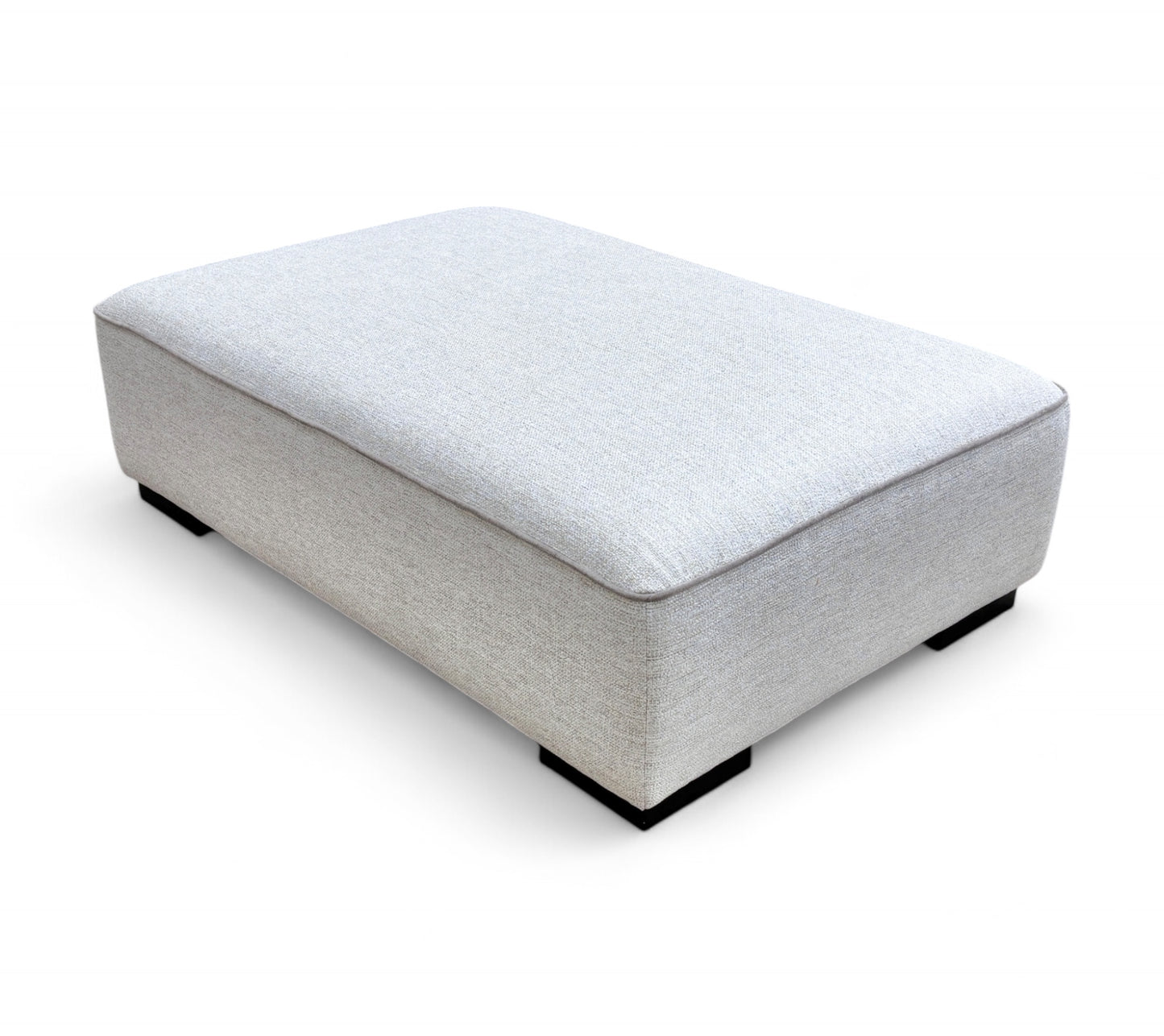 ‘Acston’ Natural Fabric Large Footstool