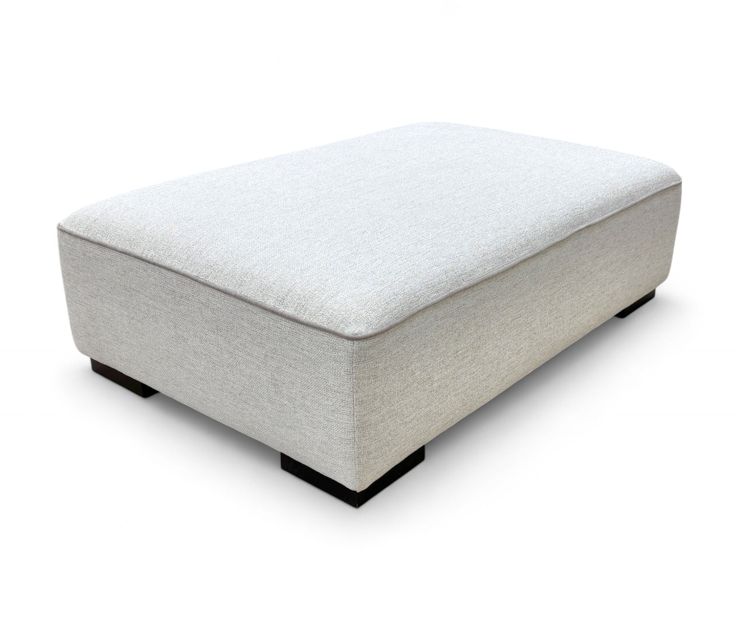 ‘Acston’ Natural Fabric Large Footstool