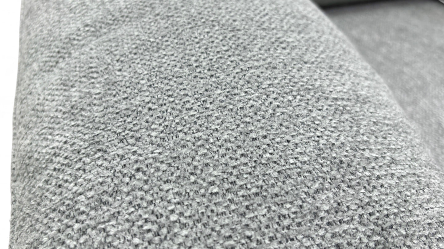 'Fenway' Manual Recliner Light Grey Weave Fabric Armchair