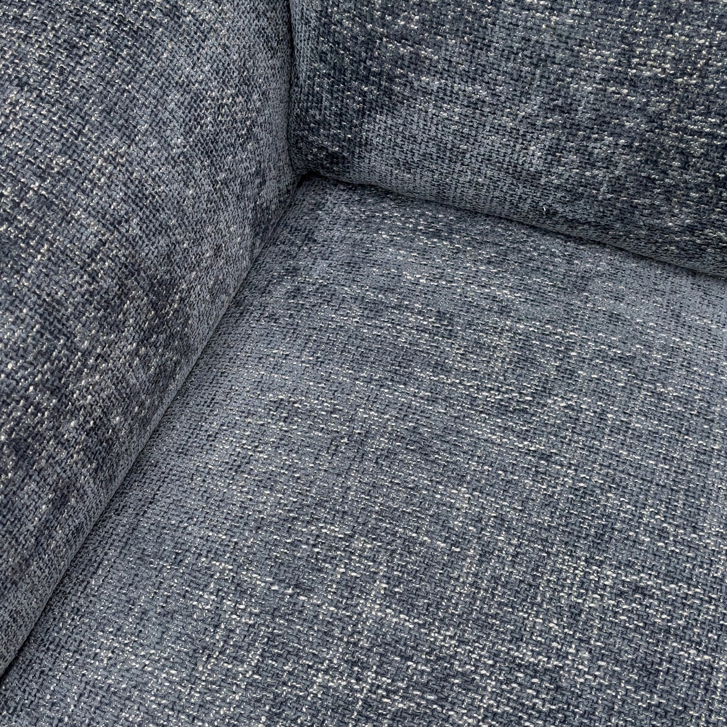 ‘Morgan’ Hopsack Midnight Blue 70005 Woven Fabric 2 Seater Power Recliner Sofa