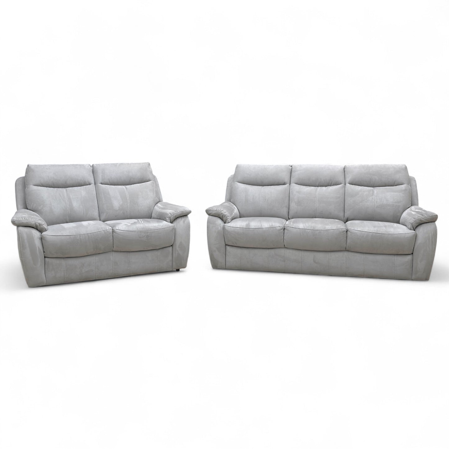 ‘Snug’ Bfa-Ori-R07 Bluish Grey Heavy Duty Suede Fabric 3 + 2 Seater Sofa Set