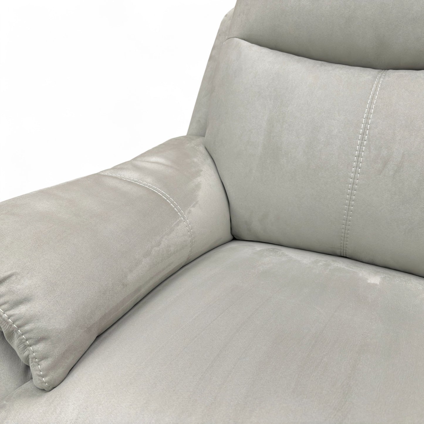 ‘Snug’ Bfa-Ori-R07 Bluish Grey Heavy Duty Suede Fabric 3 + 2 Seater Sofa Set
