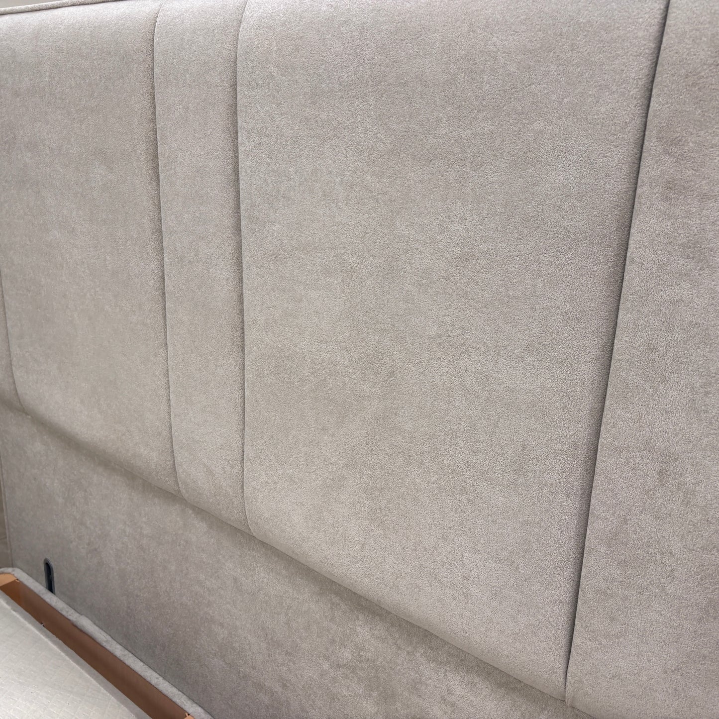 ‘Pegasus’ Milan Stone Floor Standing Headboard + Double Ottoman End Lift Base - Double