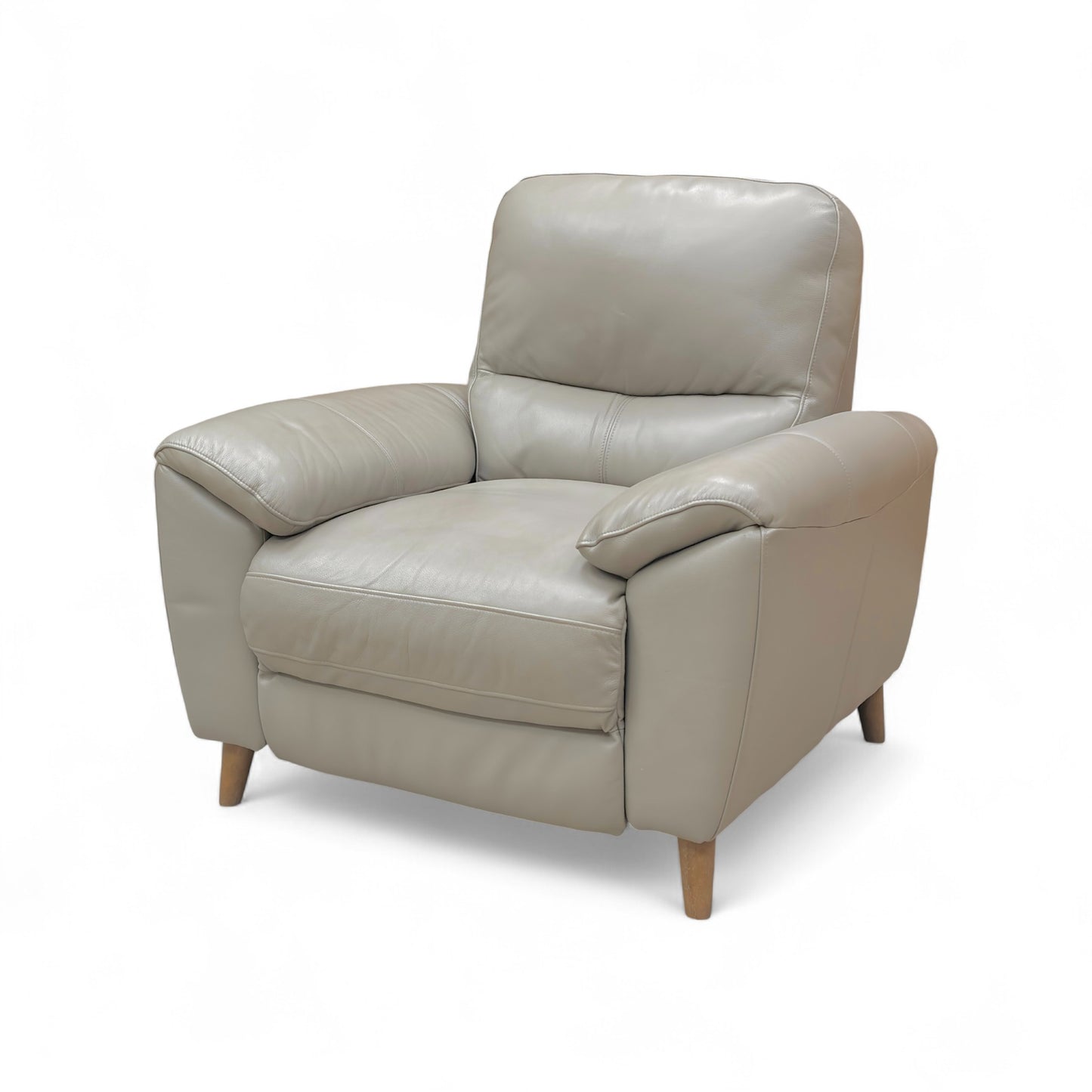‘Silverstone’ Cat-60:23 Lead Grey Leather Power Recliner Armchair