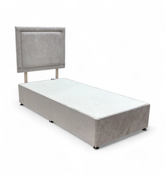 ‘Chaplin’ Verona Mushroom Fabric Single Bed