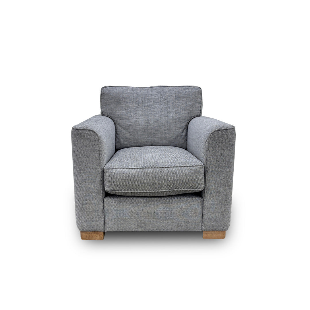 ‘Elora’ Kento Aqua Blue Standard Fabric Armchair