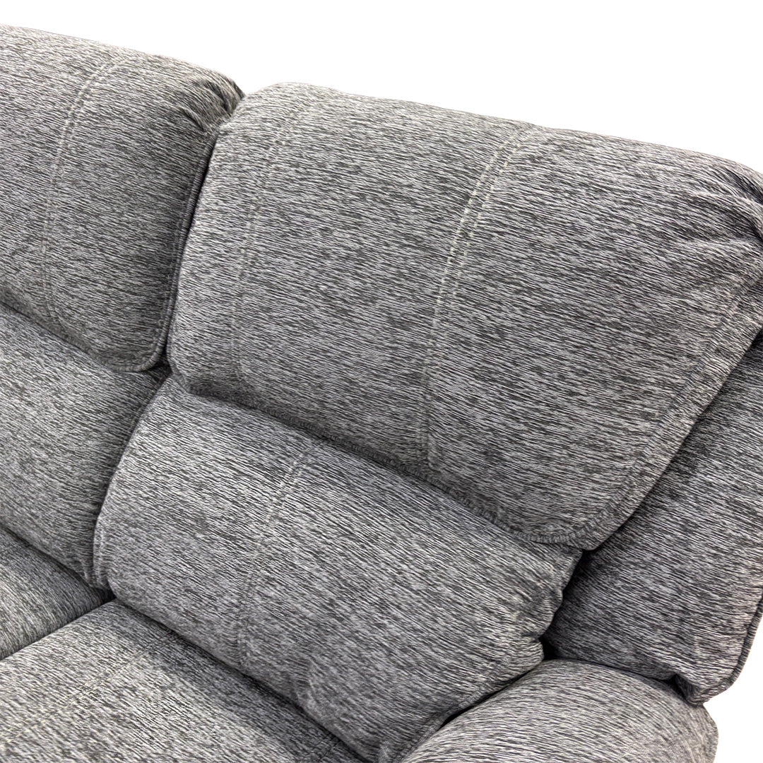 ‘Belmont’ Grey Fabric Manual Recliner 2 Seater Sofa