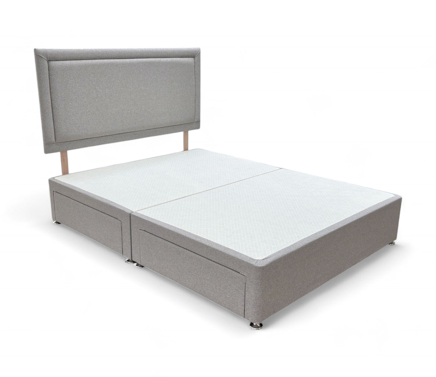 ‘Chaplin’ Heritage Mink Velvet King Bed with 4 Drawers