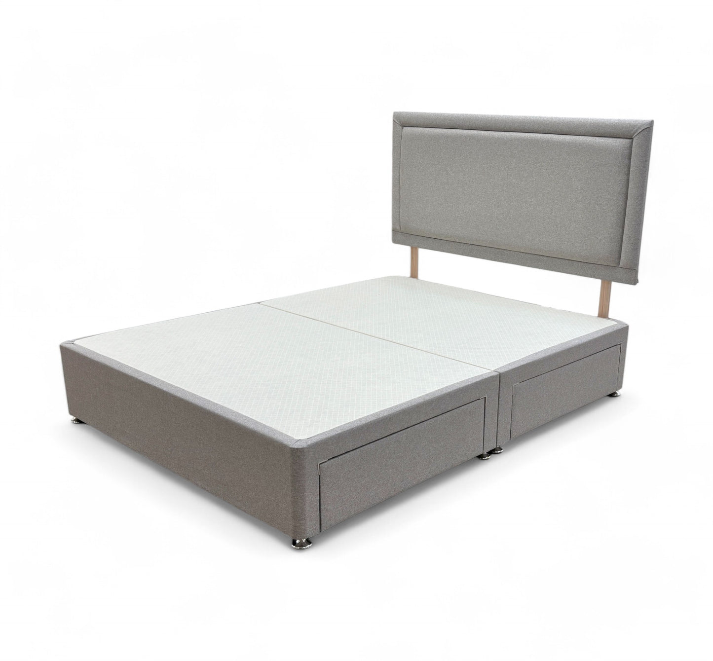 ‘Chaplin’ Heritage Mink Velvet King Bed with 4 Drawers