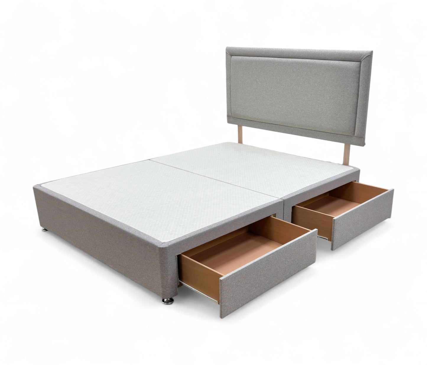‘Chaplin’ Heritage Mink Velvet King Bed with 4 Drawers