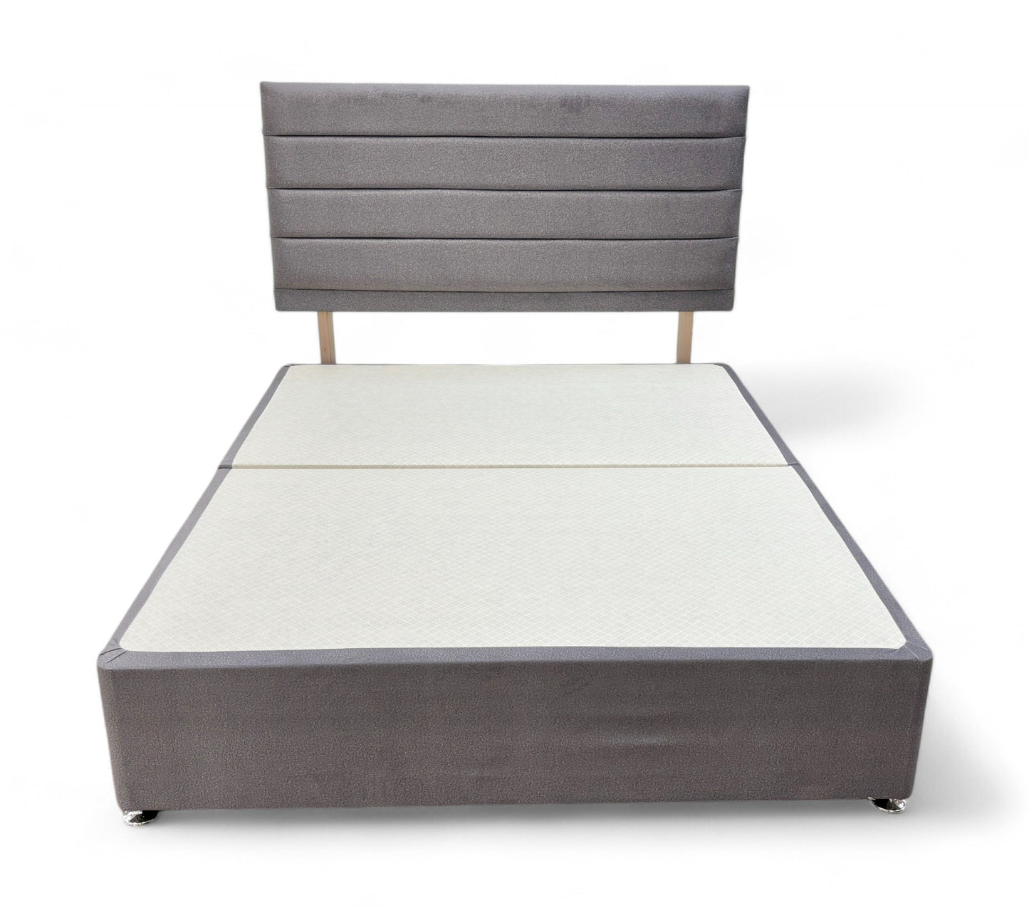 ‘Aries’ Arlington Charcoal Velvet King Bed with 4 Drawers