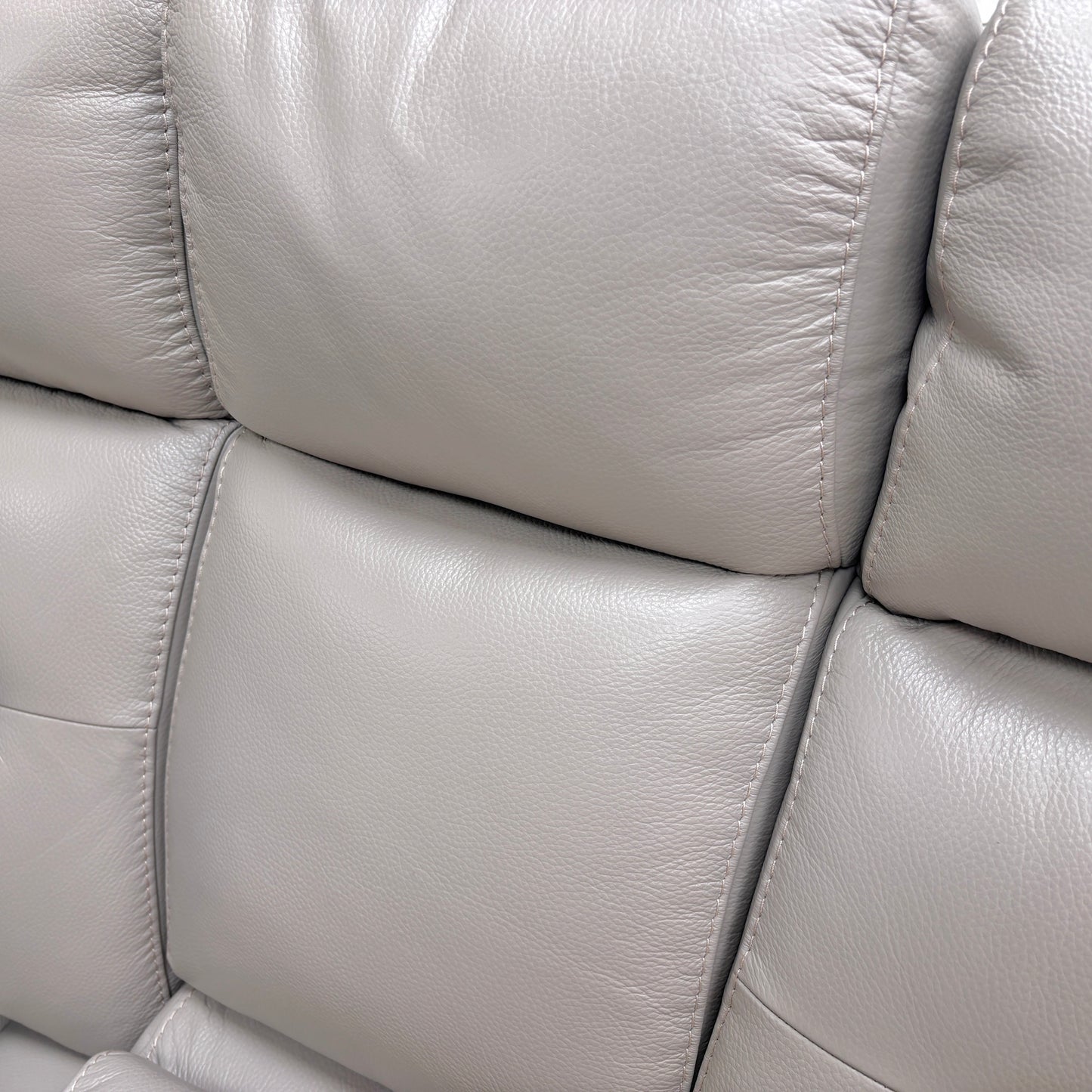 ‘Cinemax’ Le-9303 Sand Leather Media 3 Seater Power Recliner Sofa with Power Headrests