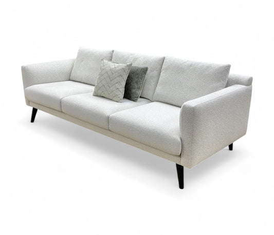 ‘Talha’ Ivory Fabric 4 Seater Sofa
