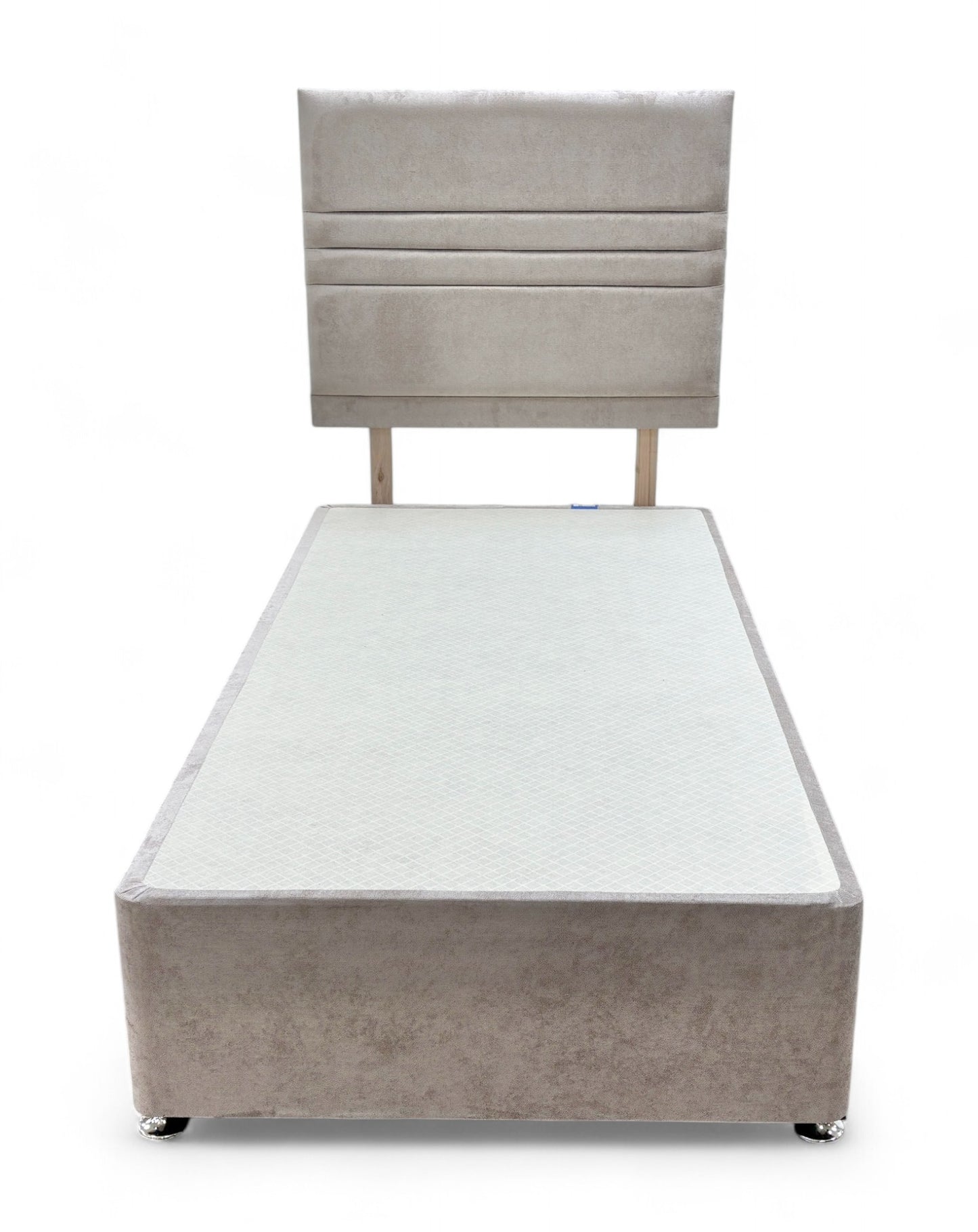 ‘Yankee’ Verona Mushroom Fabric Single Bed