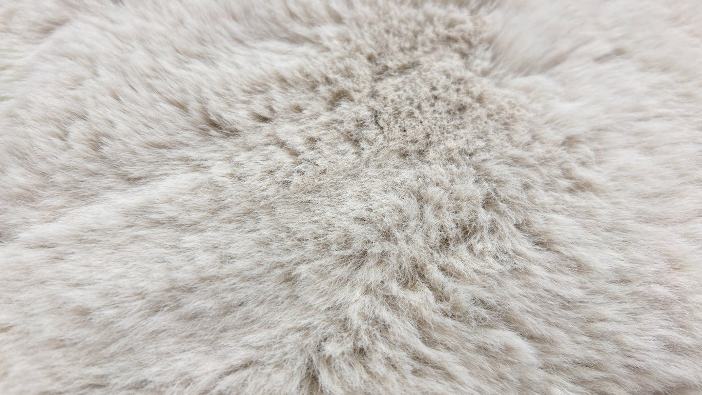 ‘Stacked' Fluffy Mikah Ivory Funky Footstool