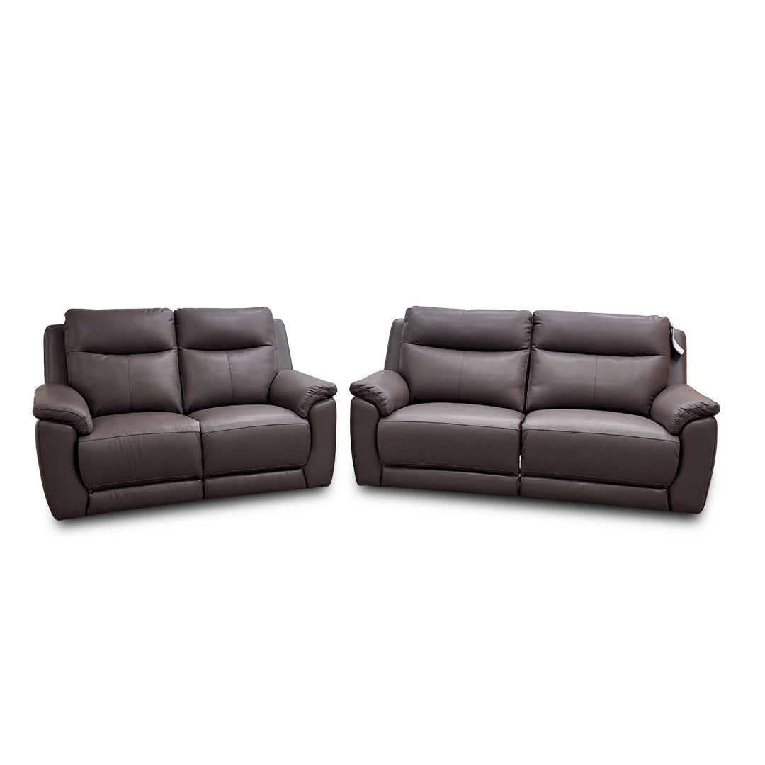 ‘Bobby’ Leather Cat-35/04 Oyster 3 + 2 Power Recliner Sofa Set