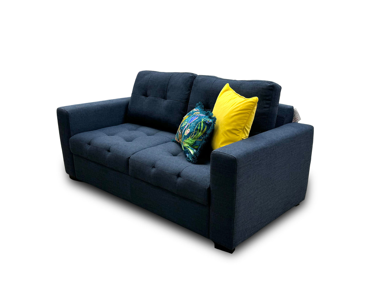 ‘Gather' Navy Plain Fabric 3 Seater Sofa