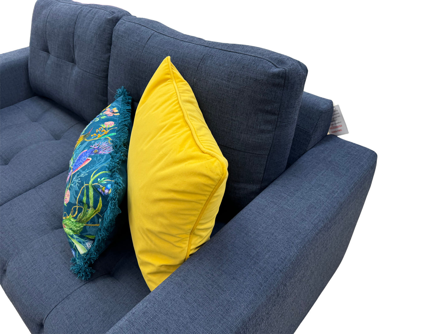 ‘Gather' Navy Plain Fabric 3 Seater Sofa