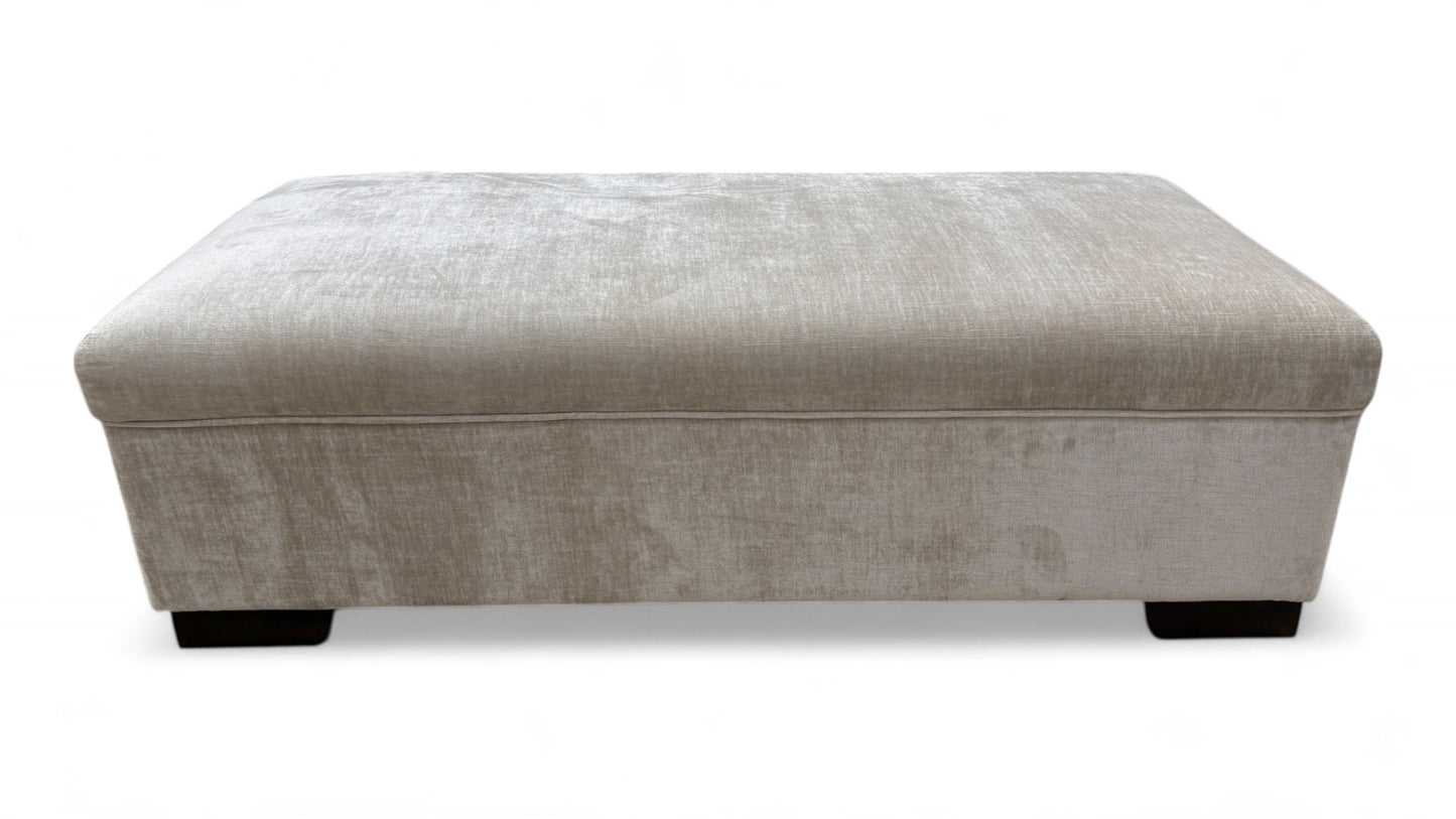 ‘The Valentina’ Mist All Over Chenille Designer Bench Footstool