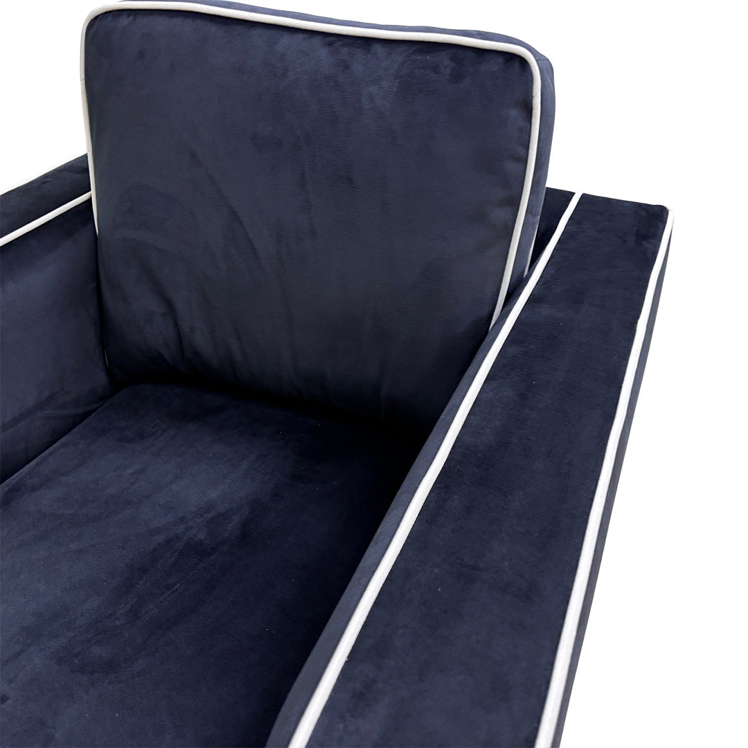 ‘Demure' Black Demure Velvet Armchair