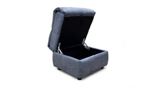 ‘Link’ Blue Fabric Storage Footstool