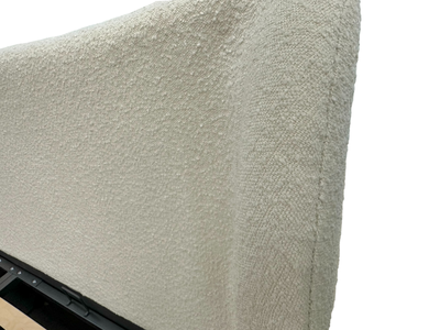'Kooper' White Boucle Ottoman Storage Bed - Super King