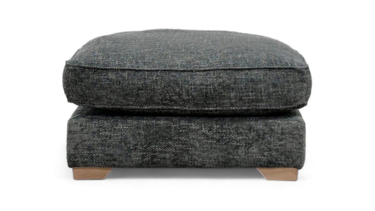 ‘Oceana’ Denim Thick Weave Fabric Footstool