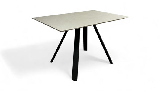 ‘Quinn’ Sintered Stone Grey 120cm Dining Table