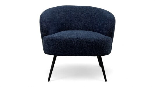 ‘Shelbie’ Navy Fabric Boucle Accent Chair