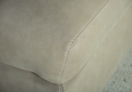 'Turtle' Mink Suede Padded Footstool
