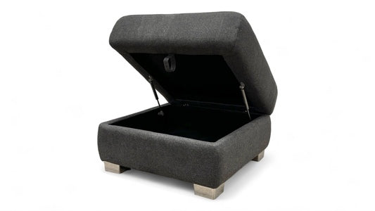 ‘Venezia’ Charcoal Fabric Footstool