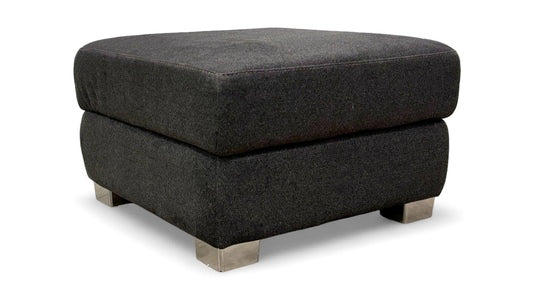 ‘Venezia’ Charcoal Fabric Footstool