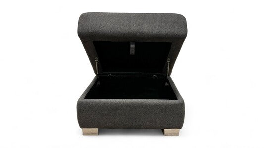 ‘Venezia’ Charcoal Fabric Footstool