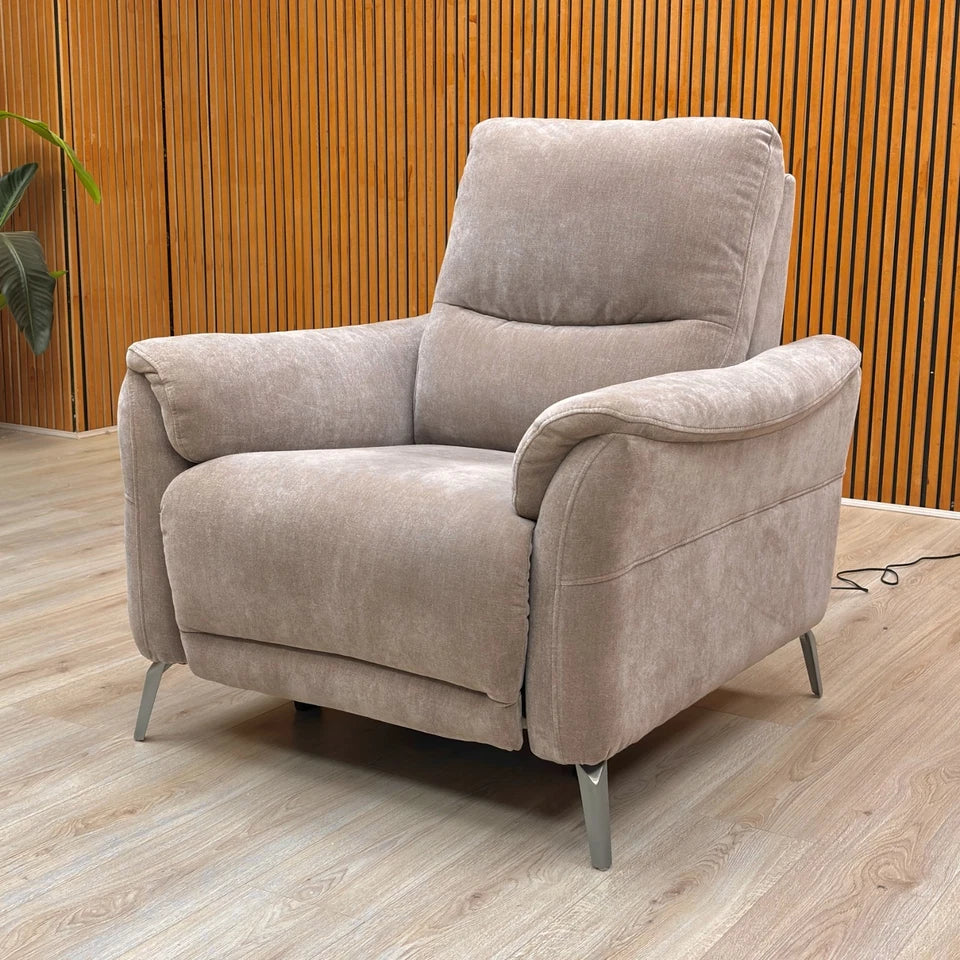 ‘Daytona’ Manhattan Nutmeg Linen Power Recliner Armchair