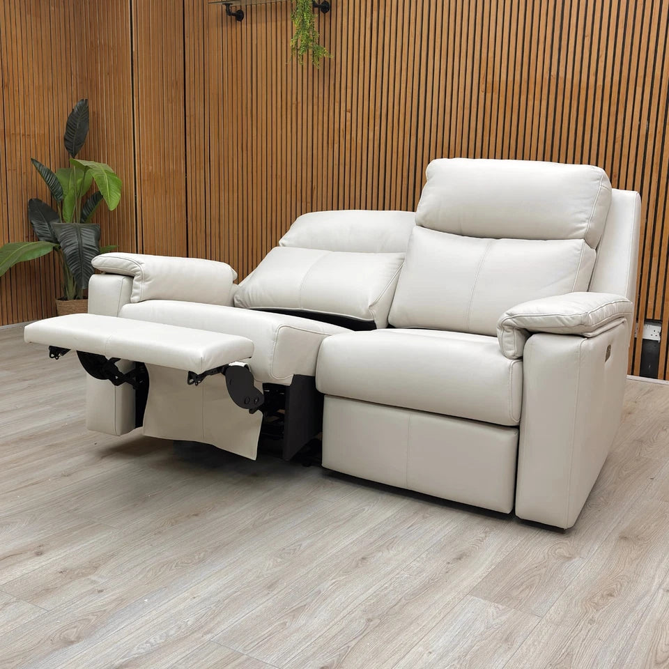 G Plan ‘Thornbury’ L840 Cambridge Chalk Light Grey 2 Seater Power Recliner Sofa with Power Headrest and Power Lumbar