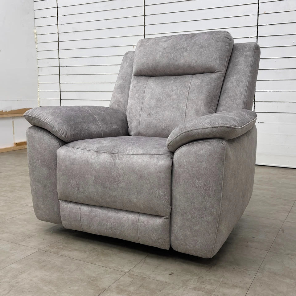 'Maverick' Dapple Silver Velvet Lift and Rise Chair