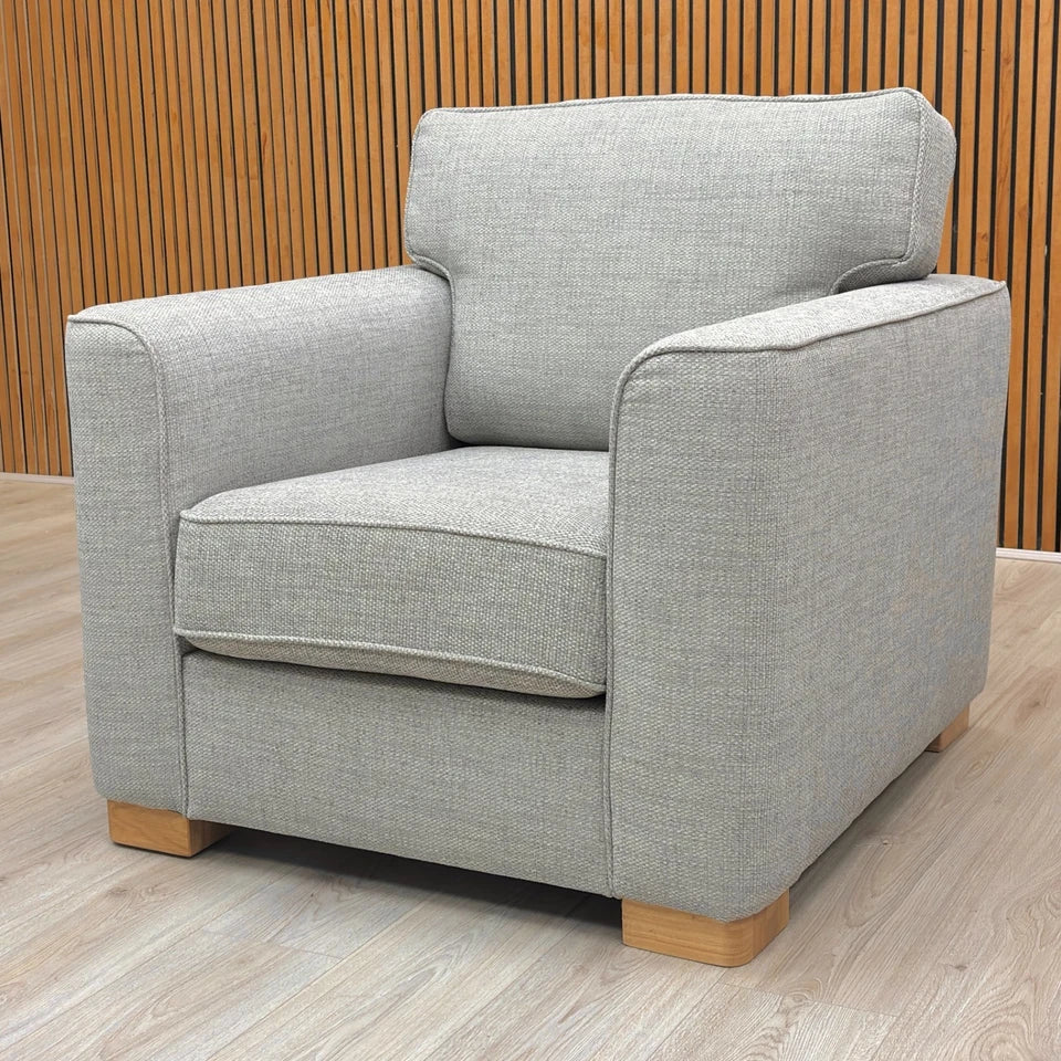 ‘Elora’ Kento 301 Warm Grey Dbf Woven Fabric Standard Armchair