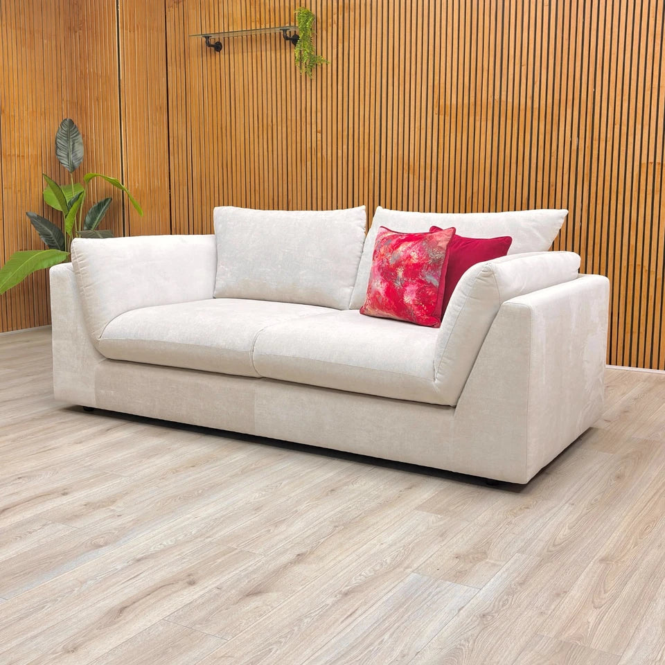 ‘Freddie’ Taupe Como Linen 3 Seater Sofa