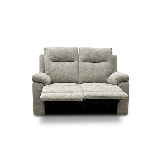 'Georgia' Natural Fabric 2 Seater Manual Recliner Sofa