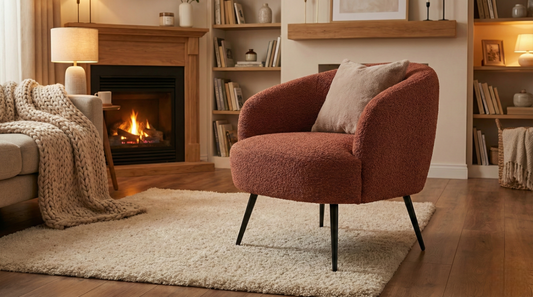 ‘Shelbie’ Rust Fabric Accent Chair