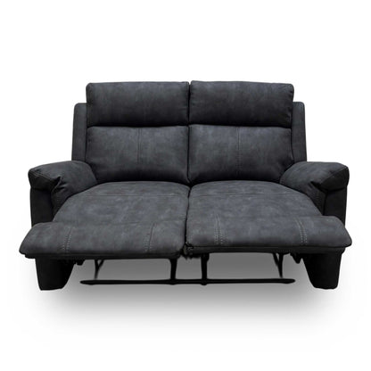 Front view of the Oscar 2-seater recliner showing the generous seating area and padded armrests.