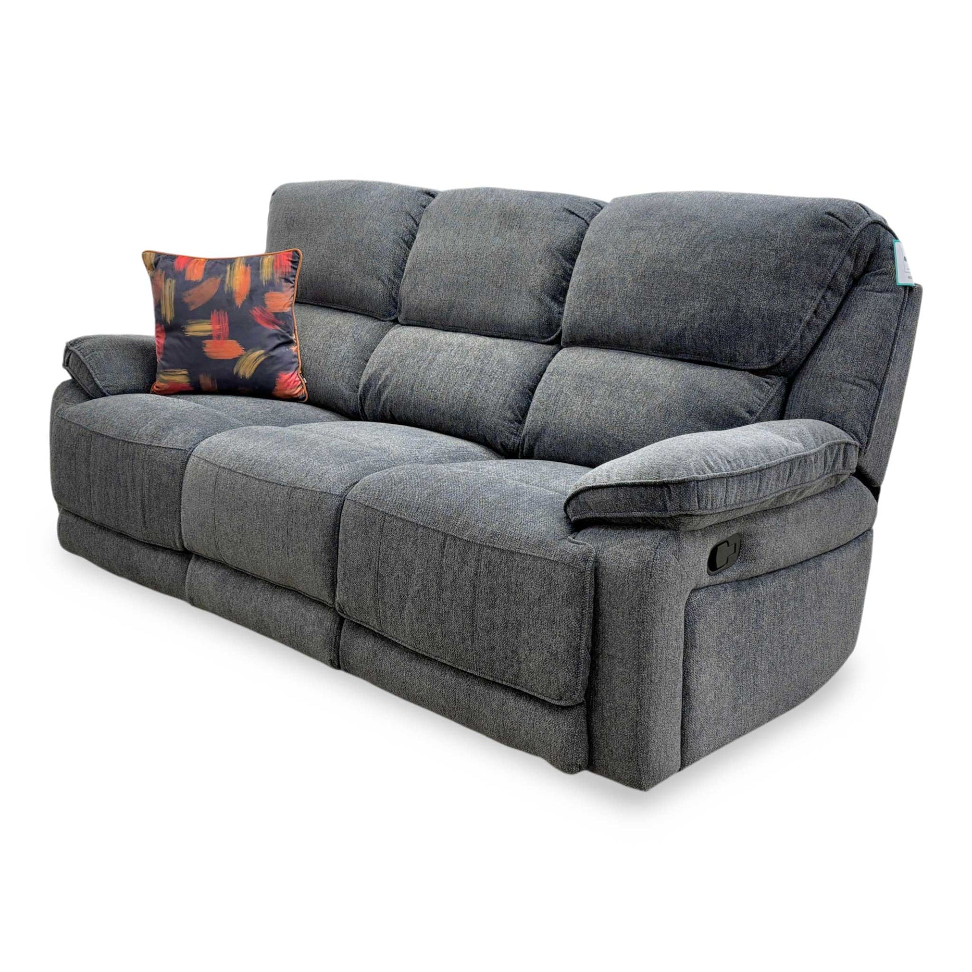 Side view of the Costa 3-seater recliner sofa showing the depth and cushioned backrest.