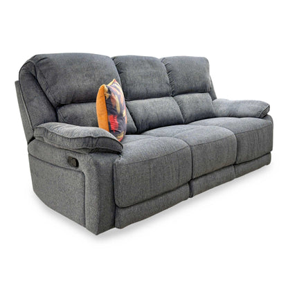 Side view of the Costa 3-seater recliner sofa showing the depth and cushioned backrest.