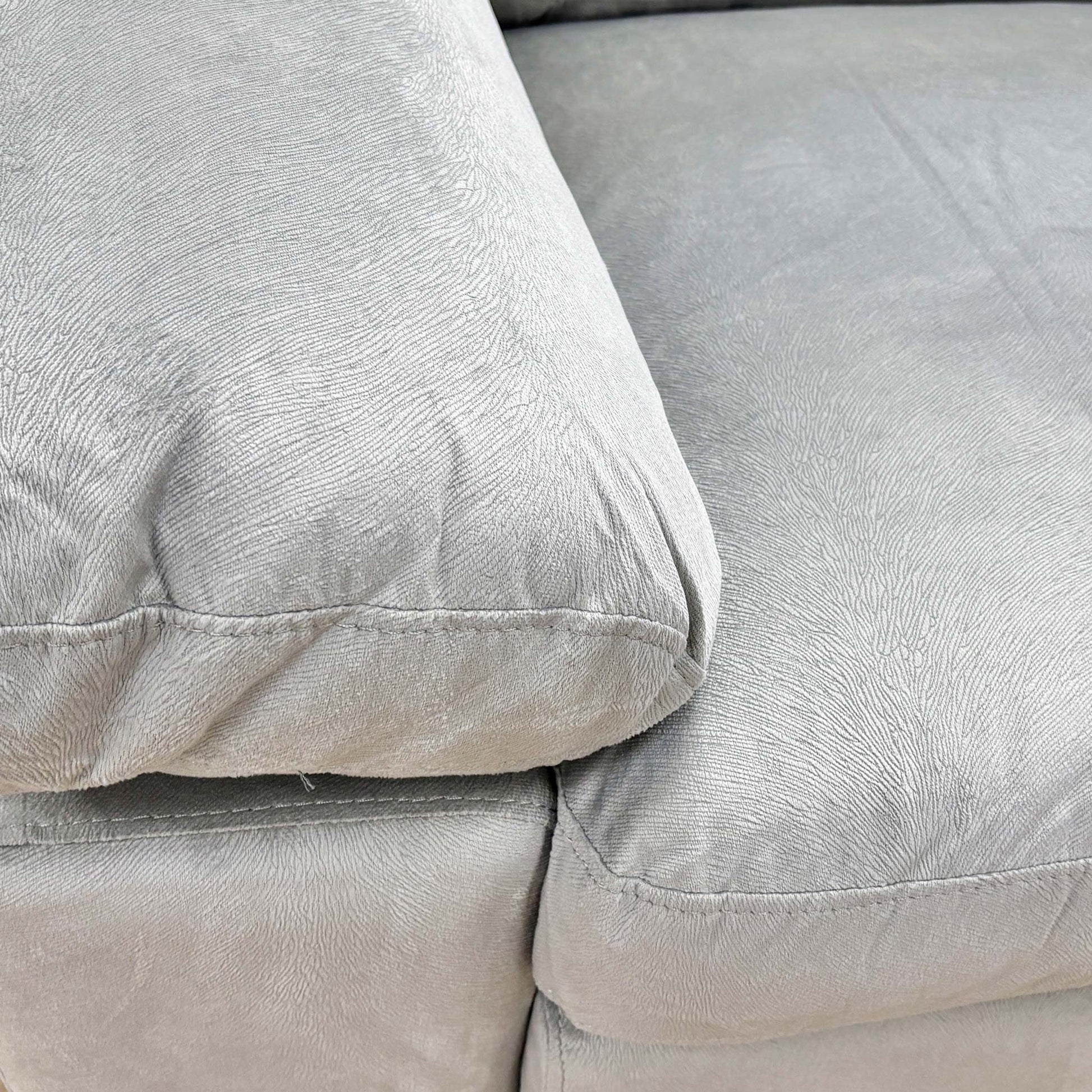 Close-up of the textured velvet fabric on the Jordan armchair.