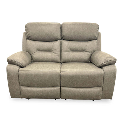 'Beaumont' Grey Endurance Fabric Manual Recliner High Back 2 Seater Sofa